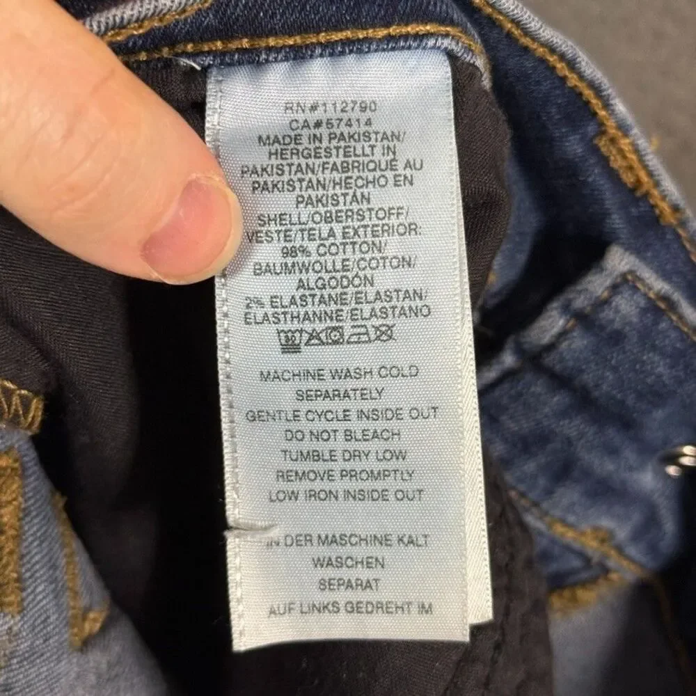 True Religion Jeans Mens 32x34 Blue Ricky Relaxed Straight Fit Dark Wash Denim